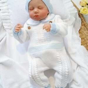 Baby Damian white blue